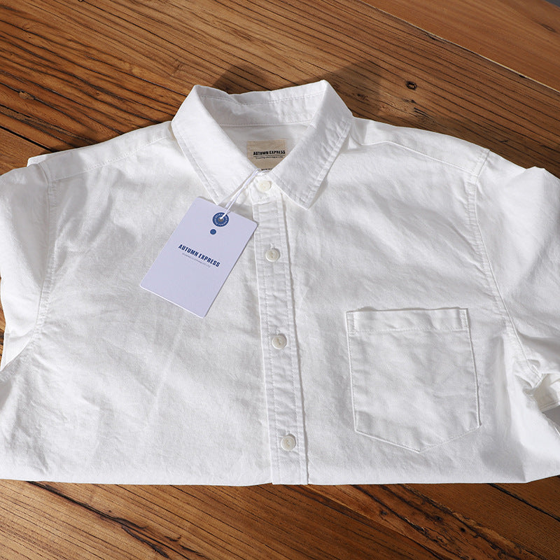 Fashion Pure Cotton Oxford Woven Shirts Men