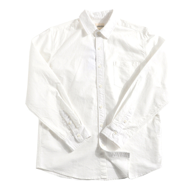 Fashion Pure Cotton Oxford Woven Shirts Men