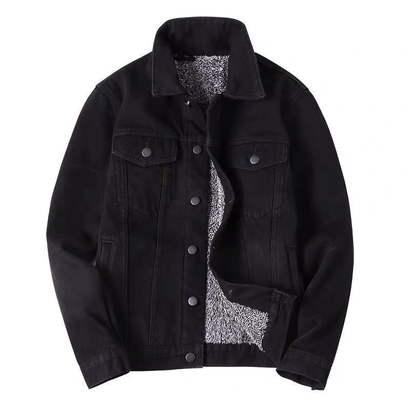 Fleece-lined Thickening Denim Jacket Men's Autumn And Winter