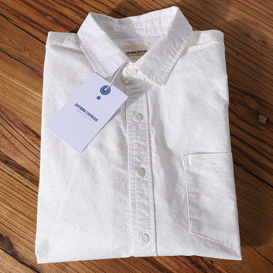 Fashion Pure Cotton Oxford Woven Shirts Men