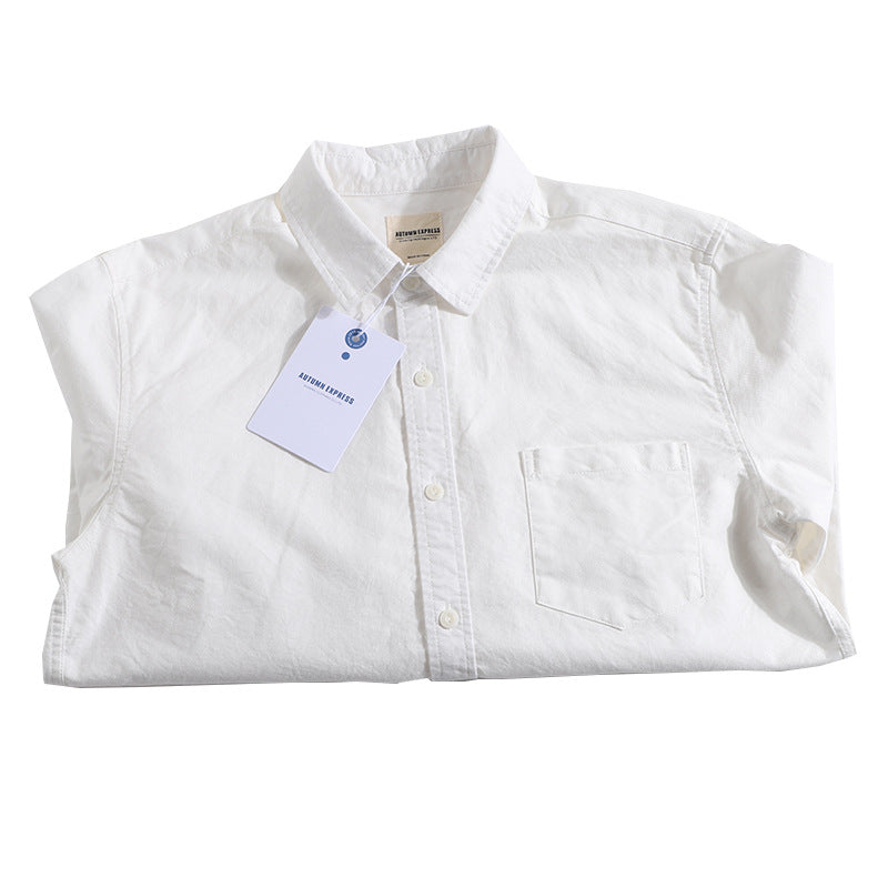 Fashion Pure Cotton Oxford Woven Shirts Men